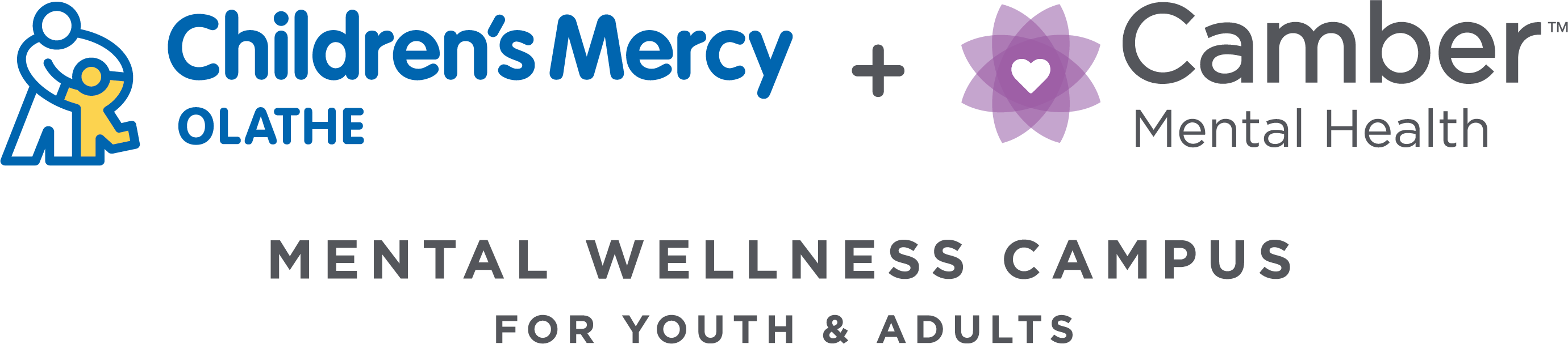 Children's Mercy Olathe + Camber Mental Health color logo